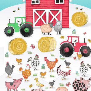 HAY DAY fabric panel by Kate Mawdsley for Henry Glass Fabrics