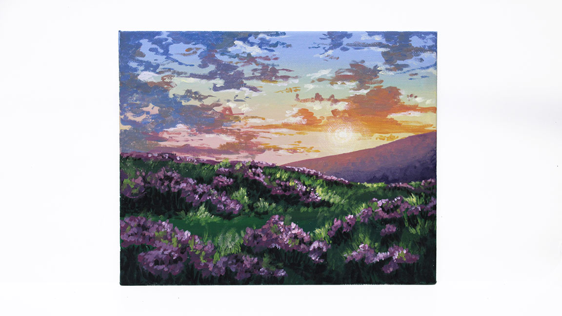 Acrylic Painting Class "Meadow", Ben Franklin Crafts and Frame Shop, Bonney Lake, WA