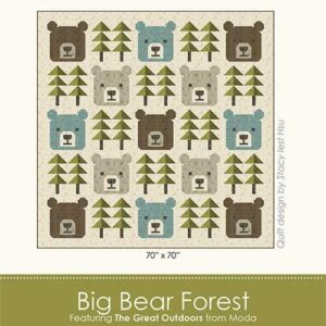 Big Bear Forest Quilt Pattern featuring THE GREAT OUTDOORS fabric by Stacy lest Hsu for Moda Fabrics