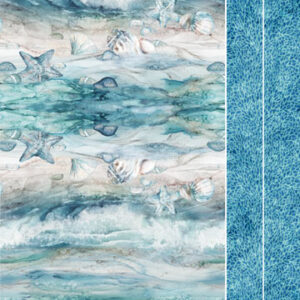 SEA BREEZE fabric bag panel by Deborah Edwards and Melanie Samra for Northcott Fabrics