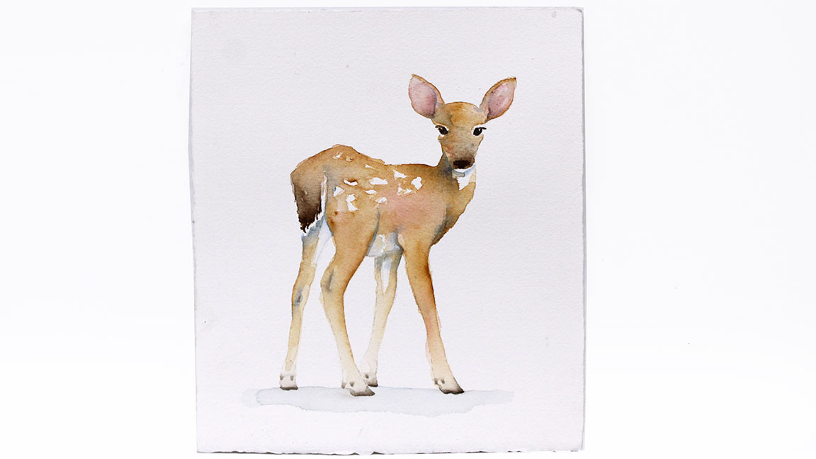 Watercolor Painting Class "Fawn", Ben Franklin Crafts and Frame Shop, Bonney Lake, WA