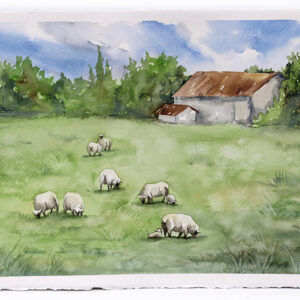 Watercolor Painting Class "Spring Lambing", Ben Franklin Crafts and Frame Shop, Bonney Lake, WA