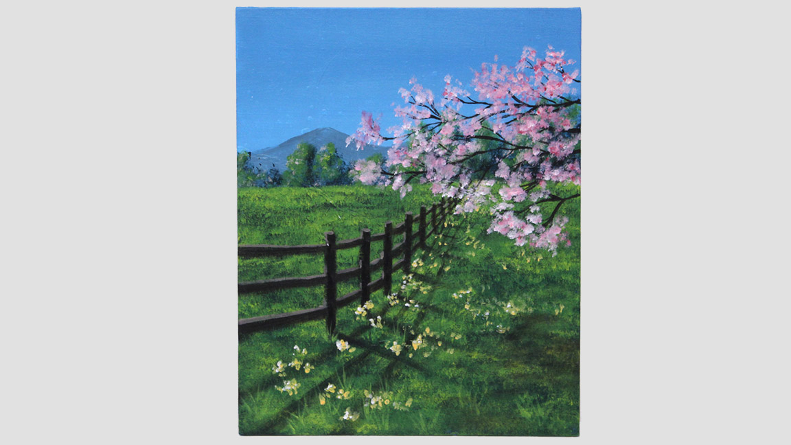 Acrylic Painting Class: Spring Farm