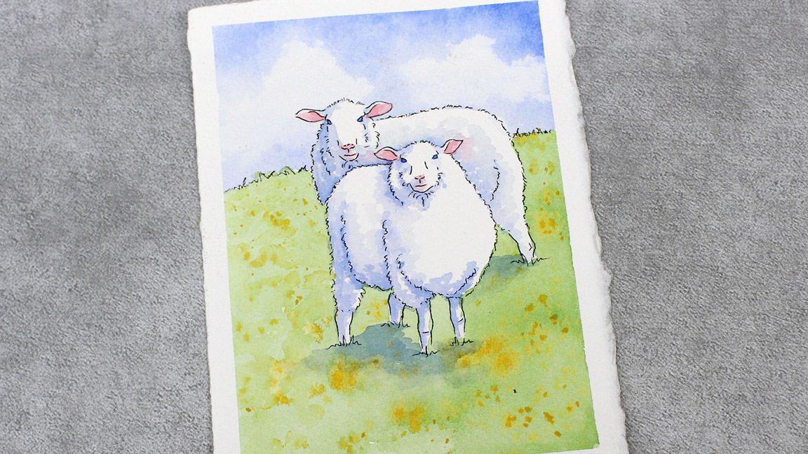 Watercolor Class: Sheep
