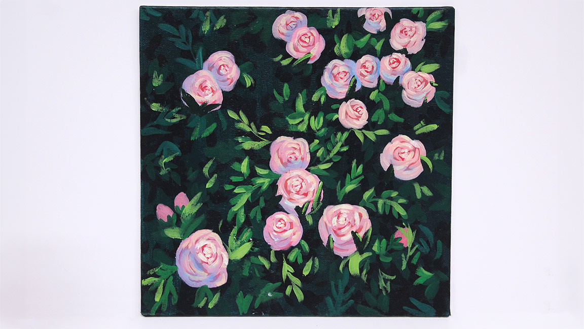 Acrylic Painting Class: Rose Garden