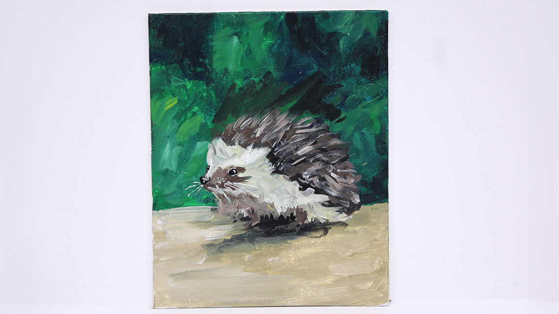 Acrylic Painting Class: Hedgehog