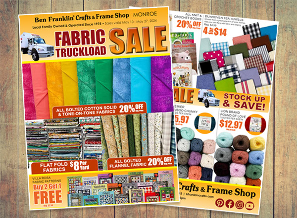 Fabric & Yarn Truckload Sale, @ Ben Franklin Crafts, Monroe, WA