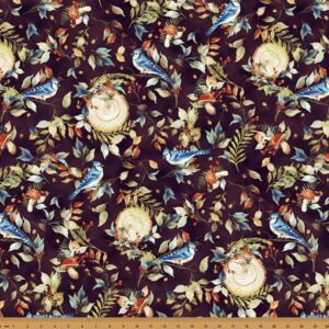 BLUE JAY SONG fabric by Hoffman Fabrics