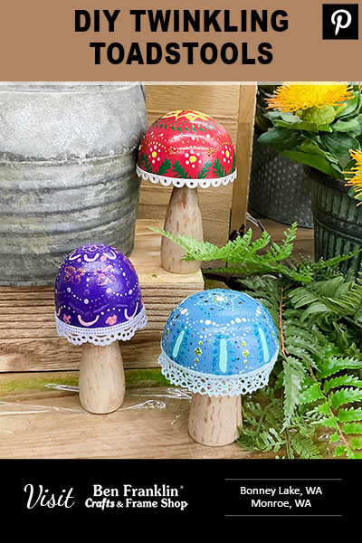 DIY Twinkling Toadstools