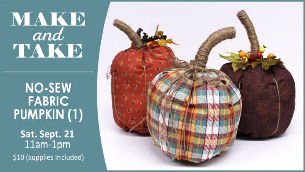 Make and Take: No-Sew Fabric Pumpkin