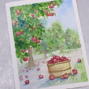 Watercolor Painting Class: Apple Orchard