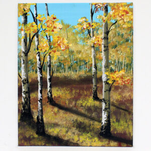 Acrylic Painting Class: Birch Trees