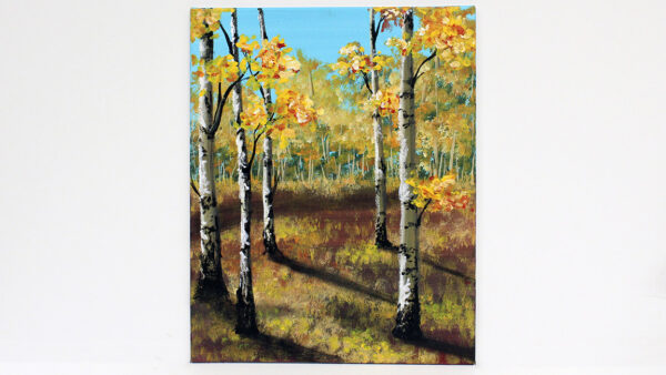 Acrylic Painting Class: Birch Trees