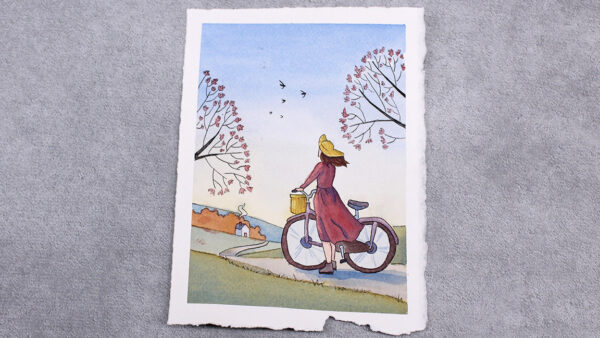 Watercolor painting class: Bicycle