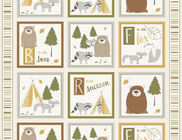 INTO THE WOODLANDS fabric panel by Deane Beesley for Wilmington Prints