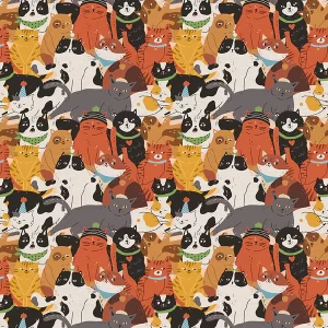 HERE KITTY KITTY fabric by Paintbrush Studio Fabrics