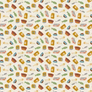 HERE KITTY KITTY fabric by Paintbrush Studio Fabrics