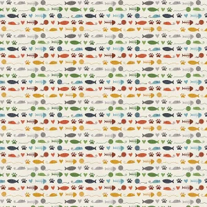 HERE KITTY KITTY fabric by Paintbrush Studio Fabrics
