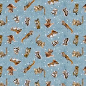 THE SECRET LIFE OF SQUIRRELS II fabric by Nancy Rose for Clothworks