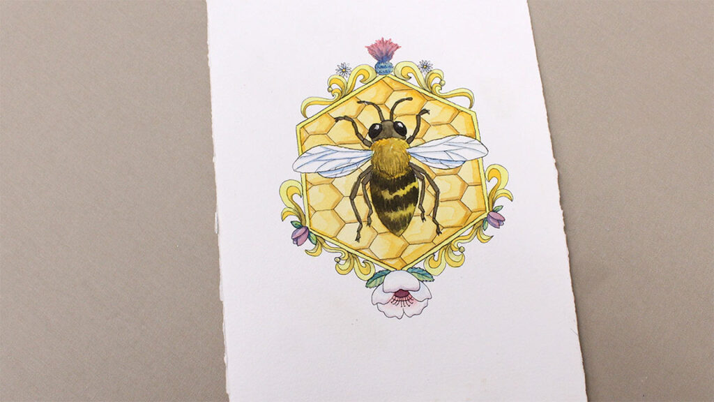 Watercolor Painting Class: Bee