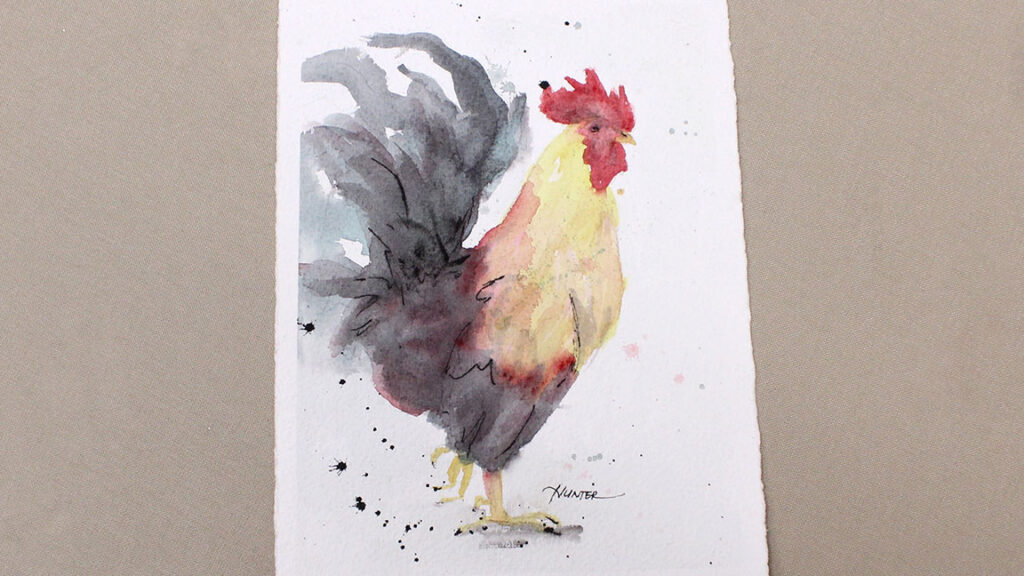 Watercolor Painting Class: Rooster