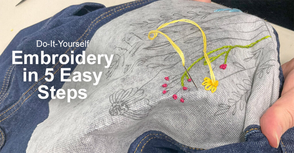 Embroidery in 5 easy Steps using Sticky Fabri-Solvy water soluble stabilizer