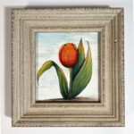 Small Works Fine Art Shop | 18. Watercolor & Ink Tulip by Sheila Nehm