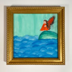Small Works Fine Art Shop | 23. Lost in Thought Fairy on Water by Evangeline Stilling