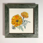 Small Works Fine Art Shop | 37. Orange Flowers by Allison Schubert