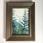 Small Works Fine Art Shop | 43. Trees & Mountain scape by Debra Donelly