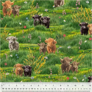 HIGHLAND HOOVES fabric by Whistler Studios for Windham Fabrics - 54459-1