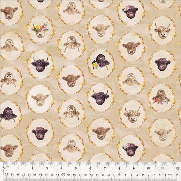 HIGHLAND HOOVES fabric by Whistler Studios for Windham Fabrics - 54461-3