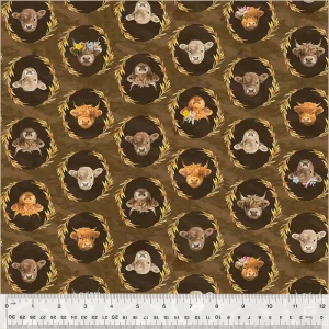 HIGHLAND HOOVES fabric by Whistler Studios for Windham Fabrics - 54461-4