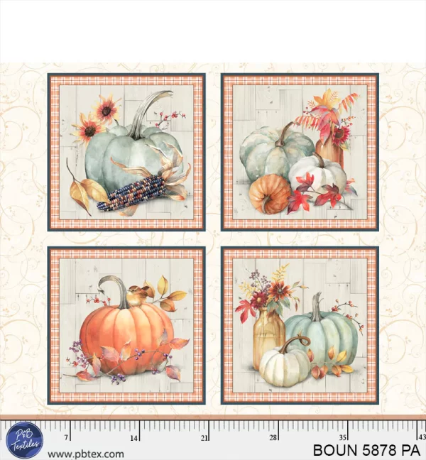 BOUNTIFUL fabric panel by Sandy Clough for P & B Textiles