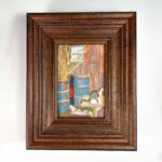 Small Works Fine Art Shop | 6. Cat & Metal Barrels by Nat Gibbons