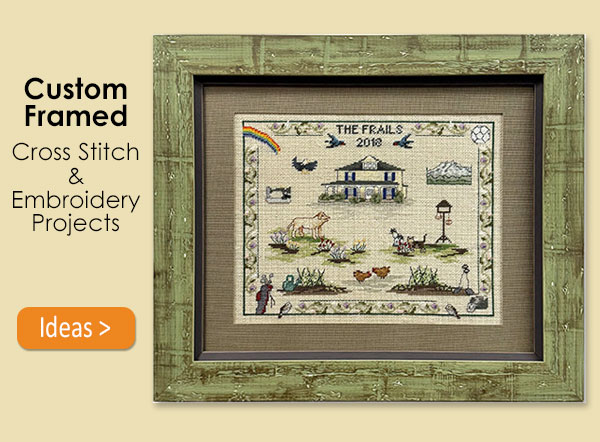 Custom Framed Cross Stitch and Embroidery projects