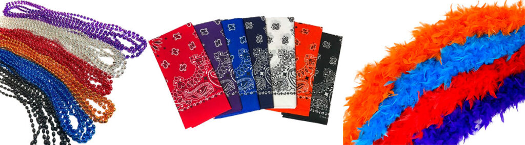 Celebrate Your Grad in Style: DIY Party & Decoration Ideas: Bead necklace, bandanas, boas.