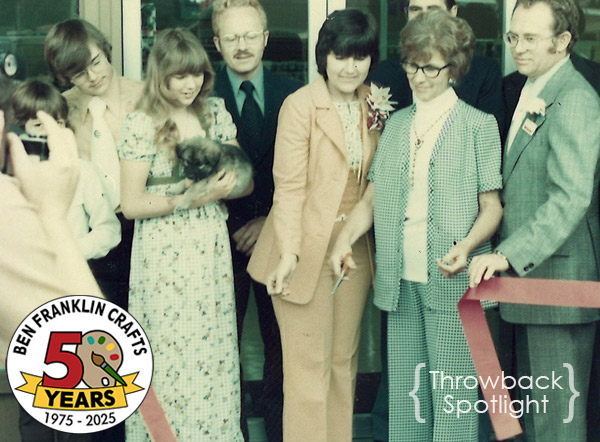 Ben Franklin Crafts and Frame Shop opens their store in Monroe, WA in May 1975.