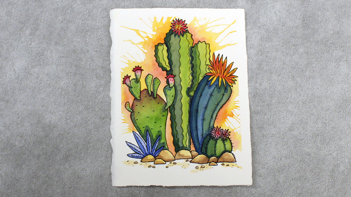Watercolor Painting Class: Cactus