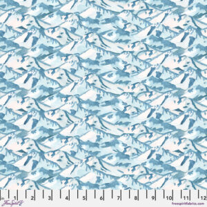 SISTERS MOUNTAIN MEADOW fabric by Kathy Deggendorfer for Free Spirit Fabrics - PWKD007.GLACIER