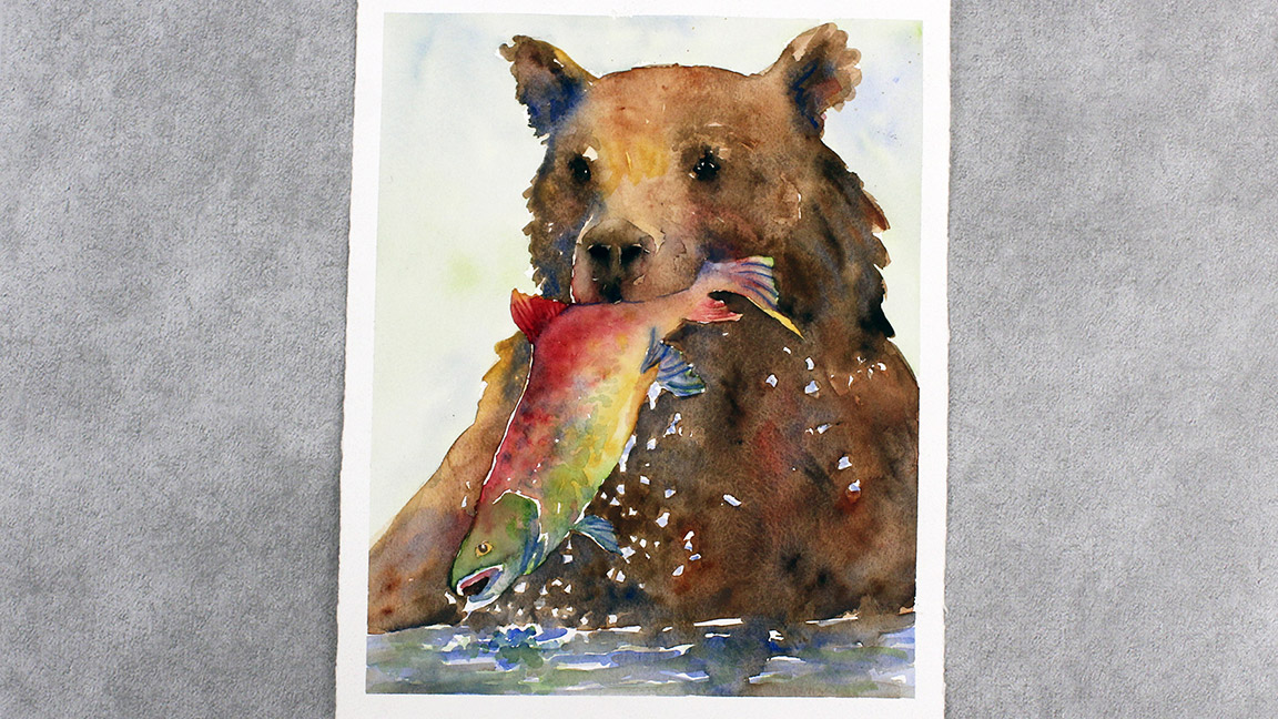 Watercolor Painting Class: Grizzly Bead