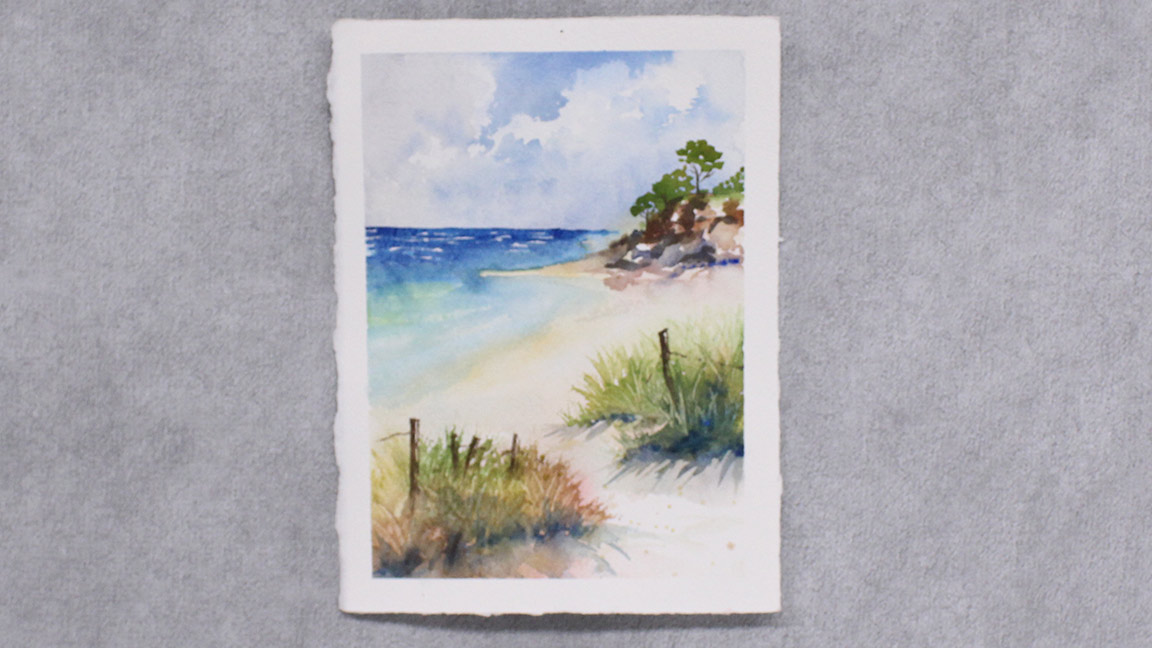 Watercolor Painting: Summer Beach