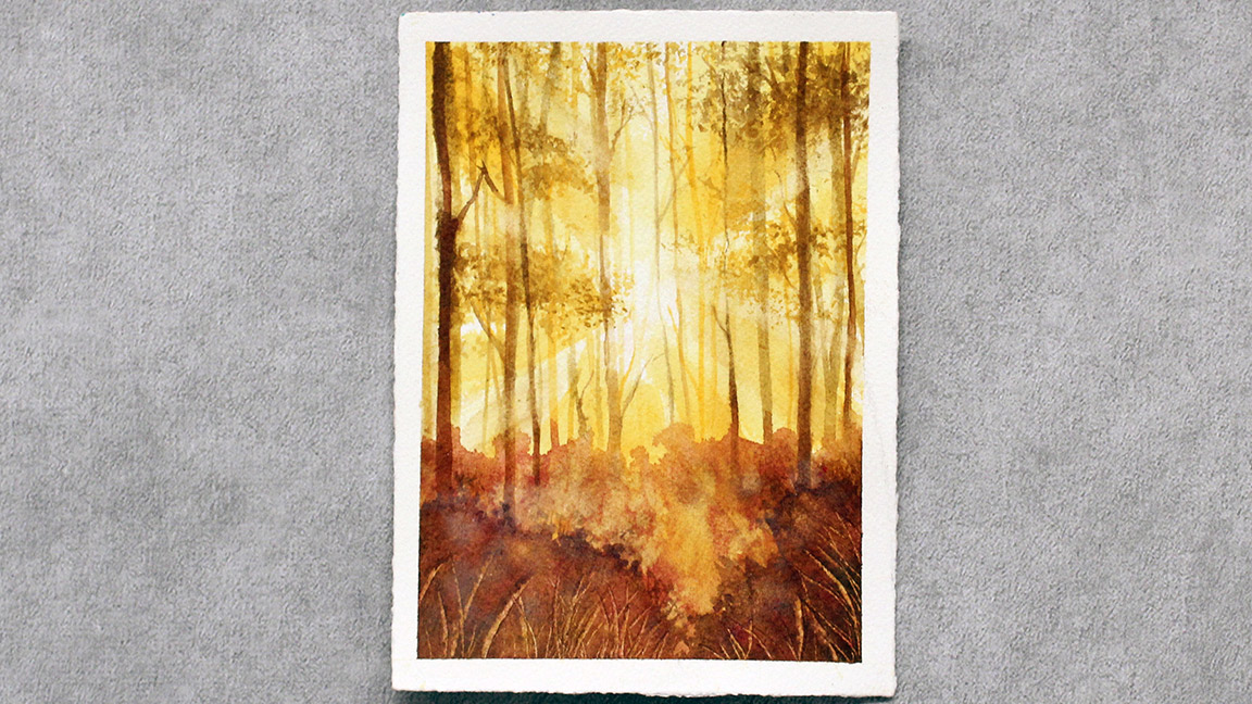 Watercolor Painting Class: Fall Forest