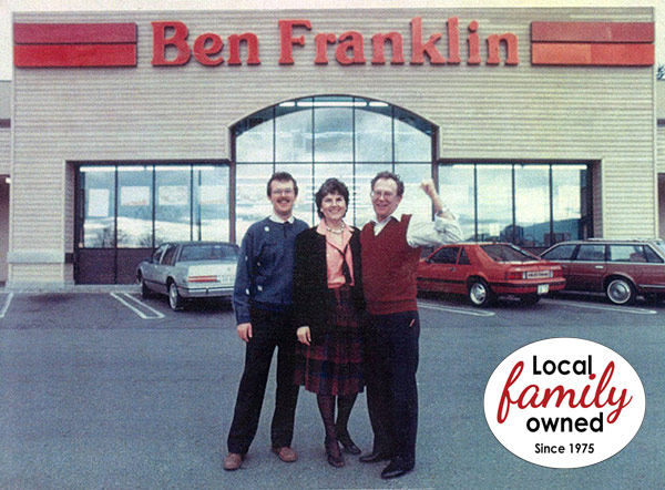 Ben Franklin Crafts and Frame Shop, in Bonney Lake and Monroe, WA. Family owned since 1975