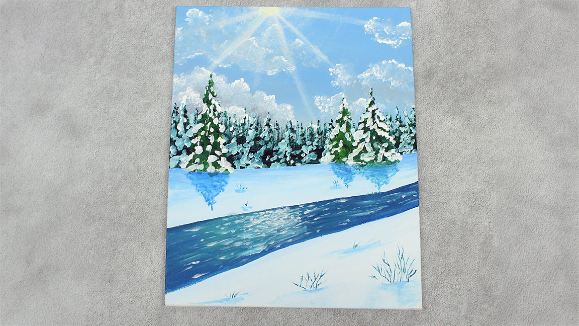 Acrylic Painting Class: Winter Day