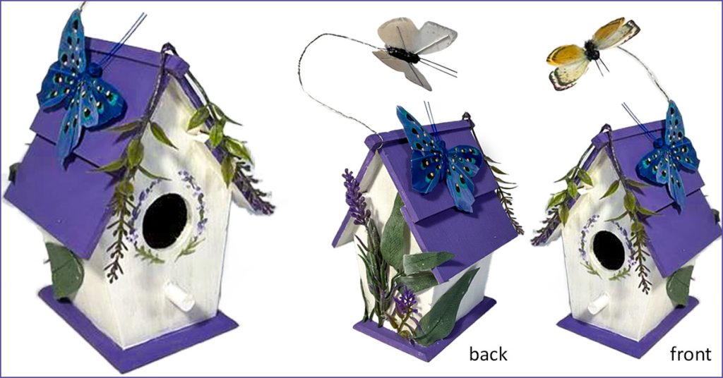 DIY Whimsical Lavender Birdhouse