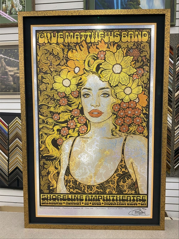 Custom Framed Dave Matthews poster