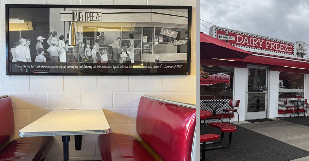 Framed Art in Main St Dairy Freeze Hamburger Restaurant in Sumner, WA