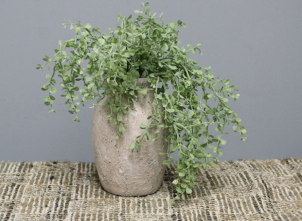 Display your DIY Faux Stone Vase on a shelf or as a centerpiece