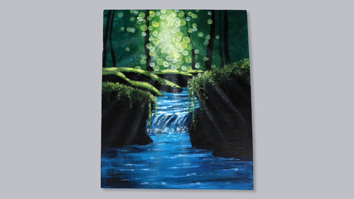 Acrylic Painting Class: Forest Pond